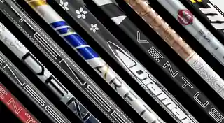 Selection of golf shafts from multiple manufacturers